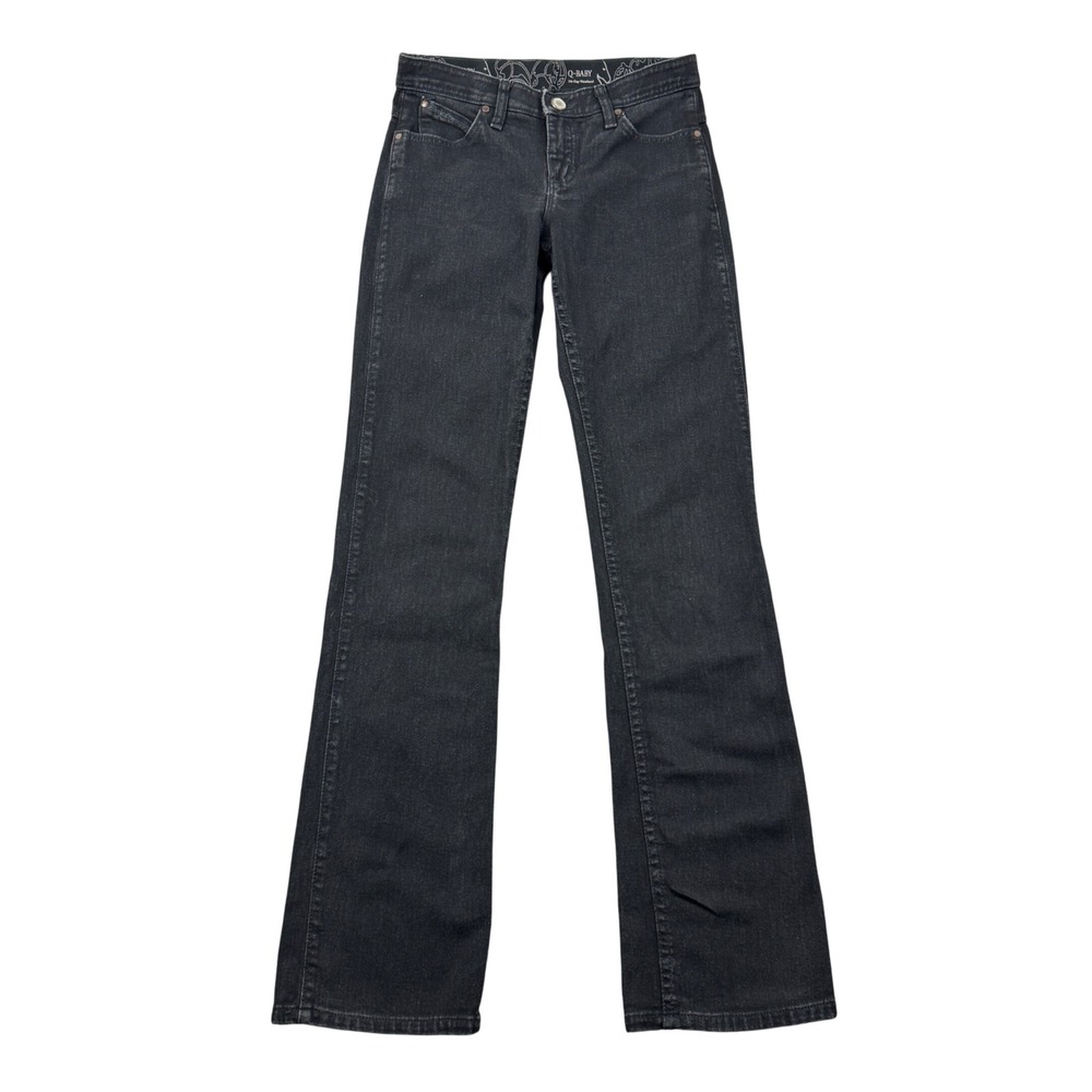 Wrangler Q-Baby Ultimate Riding Jeans Black Bootcut Womens 3/4x36 Western